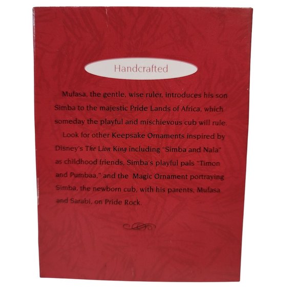 Hallmark Disney Mufasa and Simba Christmas Ornament The Lion King 1994 vintage - Picture 4 of 5